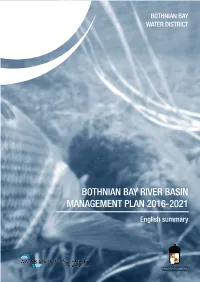Bothnian Bay River Basin Management Plan 2016-2021
