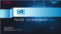 Death of IC Engine Again?