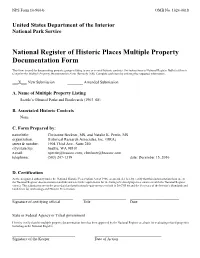 National Register of Historic Places Multiple Property Documentation Form