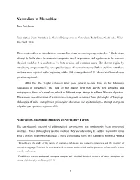Naturalism in Metaethics