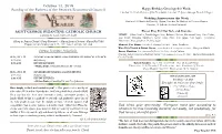 Schedule of Divine Services
