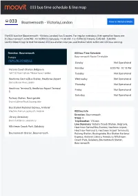 033 Bus Time Schedule & Line Route