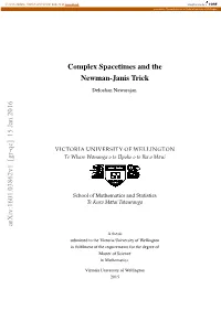 Complex Spacetimes and the Newman-Janis Trick Arxiv