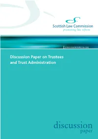 Discussion Paper on Trustees and Trust Administration