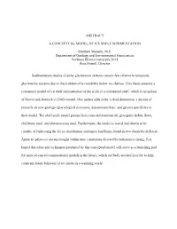 I ABSTRACT a CONCEPTUAL MODEL of ICE SHELF