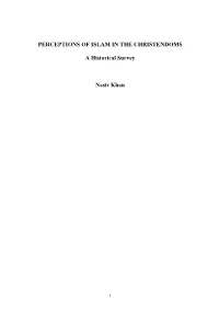 Perceptions of Islam in the Christendoms