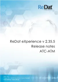 Release Notes – Experience 2.35.5.En – ATC-ATM