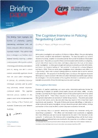 The Cognitive Interview in Policing