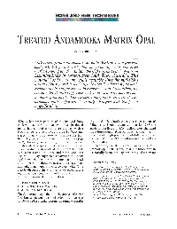 Treated Andamooka Matrix Opal