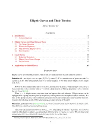 Elliptic Curves and Their Torsion