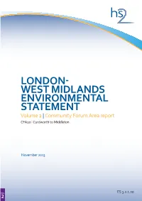 London- West Midlands ENVIRONMENTAL STATEMENT Volume 2 | Community Forum Area Report CFA20 | Curdworth to Middleton