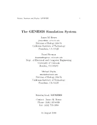 The GENESIS Simulation System