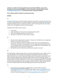 1 Submission on Behalf of the European Minimum Income Network