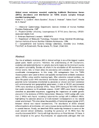 Exploring Antibiotic Resistance Genes (Args) Abundance and Distribution on TARA Oceans Samples Through Machine Learning Tools Rafael R