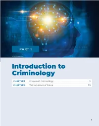 Introduction to Criminology