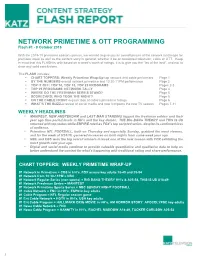 Network Primetime & Ott Programming
