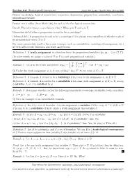 Section 2.2: Tautological Consequence Review Vocabulary