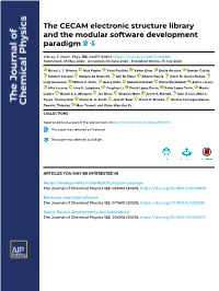 The CECAM Electronic Structure Library and the Modular Software Development Paradigm