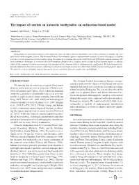 The Impact of Tourists on Antarctic Tardigrades: an Ordination-Based Model