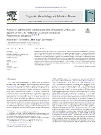 Activity of Aztreonam in Combination with Ceftazidime-Avibactam Against