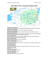 Adirondack Lake Assessment Program 2011