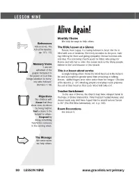 Alive Again! Monthly Theme We Look for Ways to Help Others