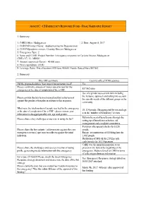 Annex C - Ci Emergency Response Fund - Final Narrative Report