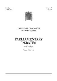 House of Commons Official Report