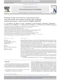 Predicting 10-Year Risk of Recurrent Cardiovascular