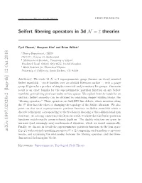 Seifert Fibering Operators in 3D N = 2 Theories Arxiv:1807.02328V2 [Hep