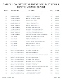 Traffic Volume Report