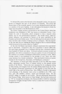 WHEN ARLINGTON WAS PART of the DISTRICT of COLUMBIA By