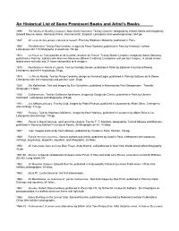 An Historical List of Some Prominent Books and Artist's Books