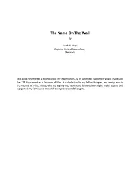The Name on the Wall By