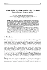 Identification of Cancer and Cell-Cycle Genes with Protein Interactions And