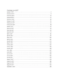 National Register of Historic Places Pending Lists 2017