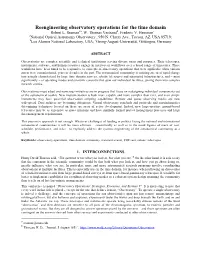 Reengineering Observatory Operations for the Time Domain Robert L