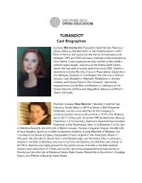 TURANDOT Cast Biographies