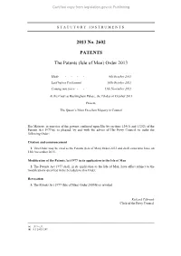 2013 No. 2602 PATENTS the Patents