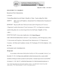 Billing Code: 3510-Ds-P Department Of