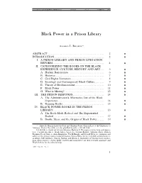 Black Power in a Prison Library