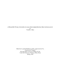By Gerald L. Aben Submitted in Partial Fulfillment of The