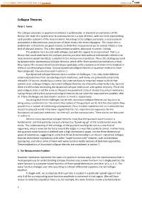 Collapse Theories