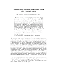 Defense Strategy Transition and Economic Growth Under External Predation