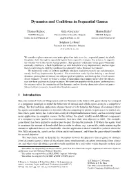 Dynamics and Coalitions in Sequential Games