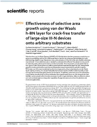 Effectiveness of Selective Area Growth Using Van Der Waals H-BN Layer For