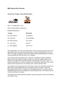 NBL Round One Preview