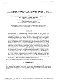 Pbmr-400 Benchmark Solution of Exercise 1 and 2 Using the Moose Based Applications: Mammoth, Pronghorn
