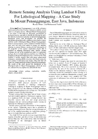 Remote Sensing Analysis Using Landsat 8 Data for Lithological Mapping - a Case Study