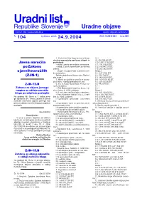 104/2004, Uradne Objave